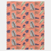 Geschenk für ihr modernes Leaf-Muster Fleecedecke (Vorderseite)