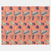 Geschenk für ihr modernes Leaf-Muster Fleecedecke (Vorderseite (Horizontal))