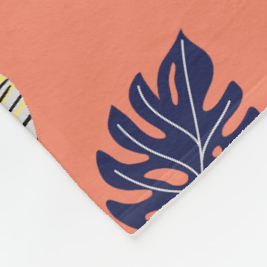Geschenk für ihr modernes Leaf-Muster Fleecedecke (Ecke)