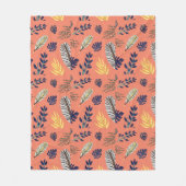 Geschenk für ihr Zuhause & Leaf-Muster Fleecedecke (Vorderseite)