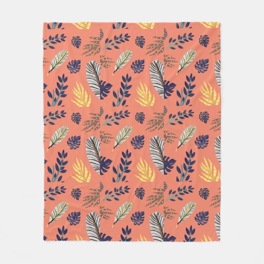 Geschenk für ihr Zuhause & Leaf-Muster Fleecedecke (Vorderseite)