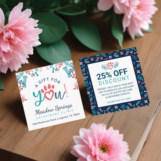 Geschenk für Ihre Blumenblätterung Pet Pad Druckmu Begleitkarte