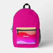 Geschenk für ihren Skriptnamen Boho Chic rustikal Bedruckter Rucksack (Vorderseite)