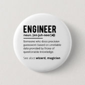 Geschenk für Ingenieurdefinitionen Button (Vorderseite)