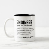 Geschenk für Ingenieurdefinitionen Zweifarbige Tasse (Links)