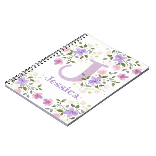 Geschenk für Jessica mit Blume Design Notizblock (Linke Seite)