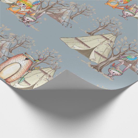 Geschenk für junge Waldtiere Geschenkpapier (Ecke)