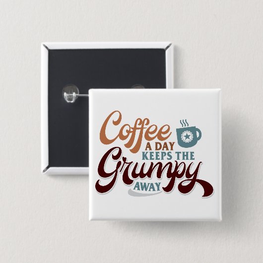 Geschenk für Kaffeeliebhaber: Kaffee pro Tag Button (Vorne & Hinten)