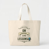Geschenk für Kaffeeliebte Lehrer Jumbo Stoffbeutel (Vorne)