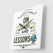 Geschenk für Kaffeeliebte Lehrer Quadratische Wanduhr (Winkel)