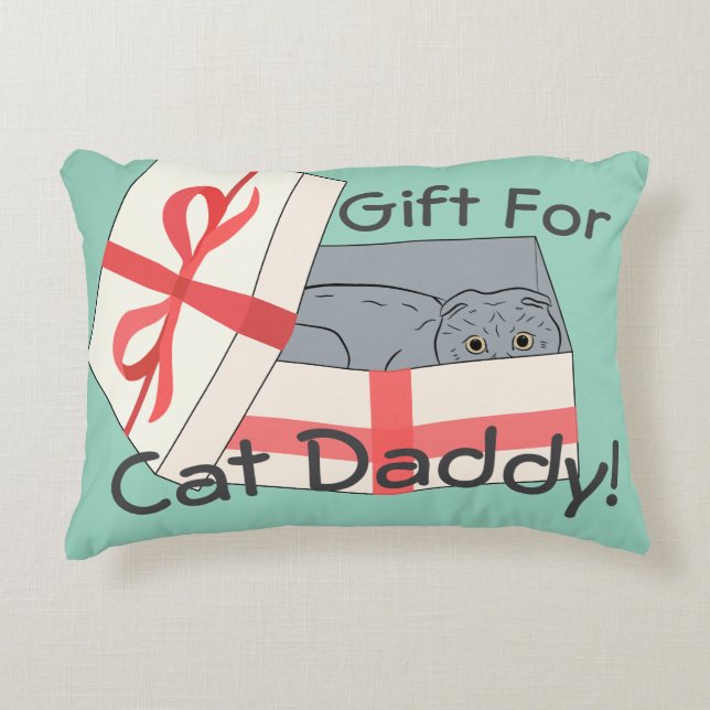 Geschenk für Katze Daddy Dekokissen (Vorderseite)