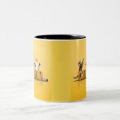 Geschenk für Katzen | Katzenmuttergeschenke | Katz Zweifarbige Tasse (Mittel)