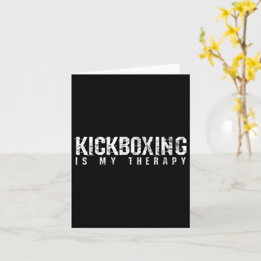 Geschenk für Kickboxen Karte (Gelbe Blume)