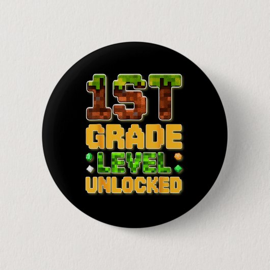 Geschenk für Kinder der Gamer School der 1. Klasse Button (Vorderseite)