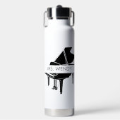 Geschenk für Klavierlehrer Flügel Trinkflasche (Vorderseite)
