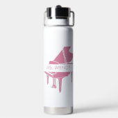 Geschenk für Klavierlehrer Flügel Trinkflasche (Hinten)