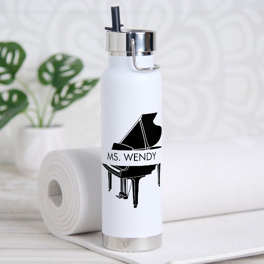Geschenk für Klavierlehrer Flügel Trinkflasche
