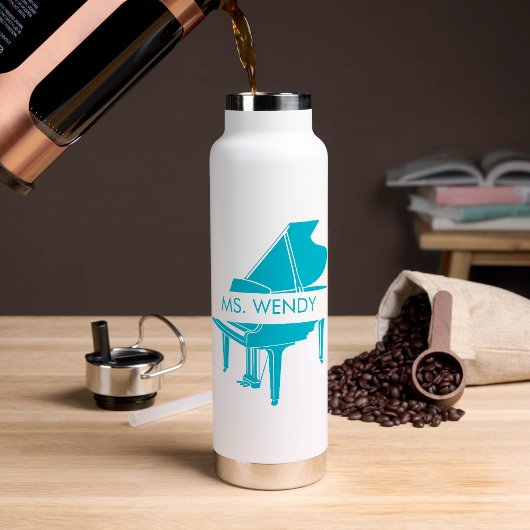 Geschenk für Klavierlehrer Flügel Trinkflasche