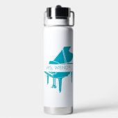Geschenk für Klavierlehrer Flügel Trinkflasche (Hinten)