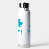 Geschenk für Klavierlehrer Flügel Trinkflasche (Links)