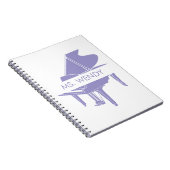Geschenk für Klavierlehrer Grand Piano Notizblock (Rechte Seite)