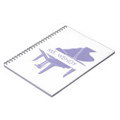 Geschenk für Klavierlehrer Grand Piano Notizblock (Linke Seite)