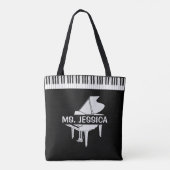 Geschenk für Klavierlehrer Klavier Tasche (Rückseite)