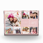 Geschenk für kleine Schwester 7 Foto Collage Herz  (Vorderseite)