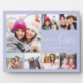 Geschenk für kleine Schwester 7 Foto Collage Herz  Fotoplatte (Vorderseite)