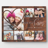 Geschenk für kleine Schwester 7 Foto Collage Holz Fotoplatte (Vorderseite)