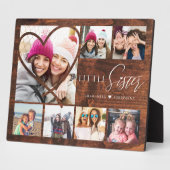 Geschenk für kleine Schwester 7 Foto Collage Holz Fotoplatte (Seite)