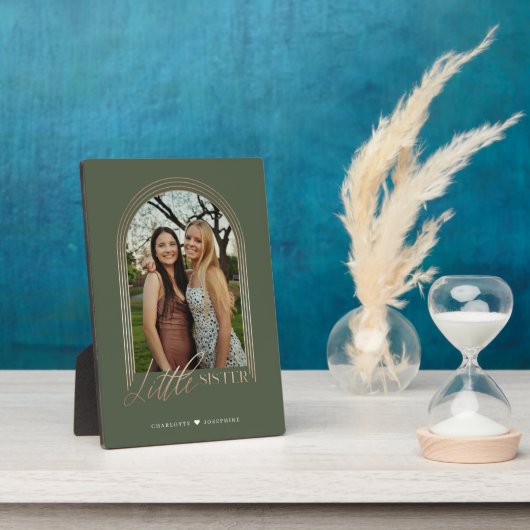 Geschenk für kleine Schwester Elegante Arch Foto K Fotoplatte (Seite)