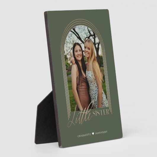 Geschenk für kleine Schwester Elegante Arch Foto K Fotoplatte (Seite)