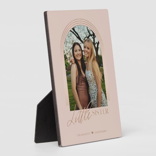 Geschenk für kleine Schwester Elegante Arch Foto K Fotoplatte (Seite)