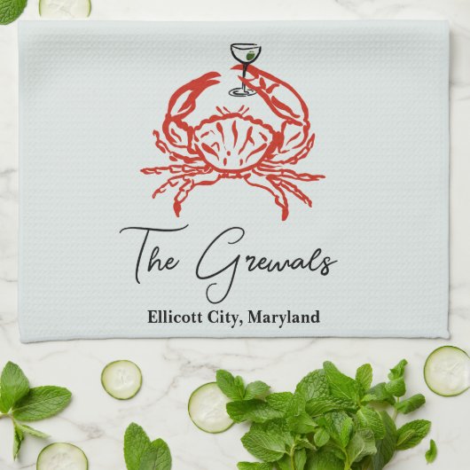 Geschenk für Krabbenzucht Geschirrtuch (Gefaltet)