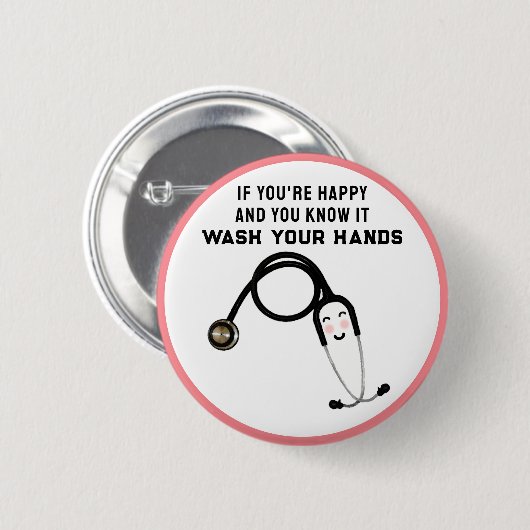 Geschenk für Krankenpflege Button (Vorne & Hinten)