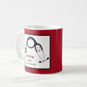 Geschenk für Krankenpfleger Kaffeetasse (Vorderseite Links)