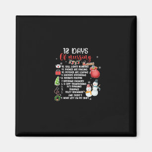 Geschenk für Krankenschwester 12 Tage Krankenpfl Magnet
