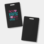 Geschenk für Krankenschwester | 50 Nurse 50 Kaffee Ausweis (Vorder- & Rückseite)