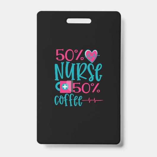 Geschenk für Krankenschwester | 50 Nurse 50 Kaffee Ausweis (Vorderseite)