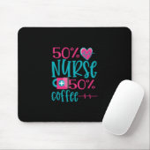 Geschenk für Krankenschwester | 50 Nurse 50 Kaffee Mousepad (Mit Mouse)
