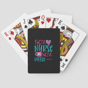Geschenk für Krankenschwester 50 Nurse 50 Kaffee Spielkarten