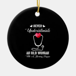 Geschenk für Krankenschwester   Ältere Frauen in d Keramik Ornament