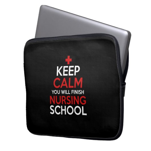 Geschenk für Krankenschwester | Behalt Ruhe Sie we Laptopschutzhülle (Vorderseite Links)