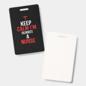 Geschenk für Krankenschwester | Behalten Ruhe Ich Ausweis (Vorder- & Rückseite)