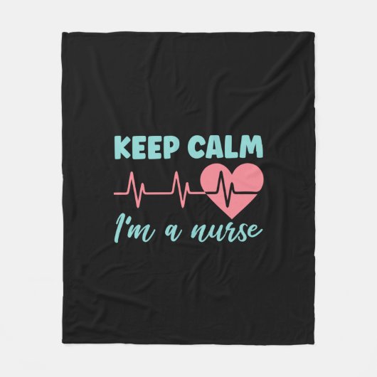 Geschenk für Krankenschwester | Behalten Ruhe Ich Fleecedecke (Vorderseite)