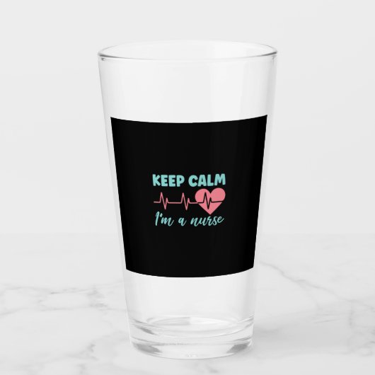 Geschenk für Krankenschwester | Behalten Ruhe Ich Glas (Vorderseite)
