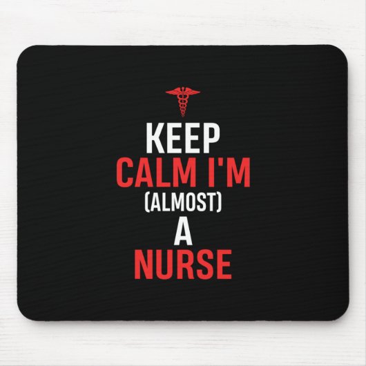 Geschenk für Krankenschwester | Behalten Ruhe Ich Mousepad (Vorne)