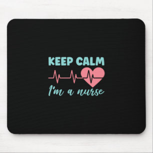 Geschenk für Krankenschwester Behalten Ruhe Ich Mousepad