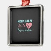 Geschenk für Krankenschwester | Behalten Ruhe Ich Ornament Aus Metall (Links)